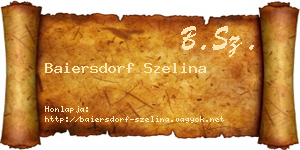 Baiersdorf Szelina névjegykártya